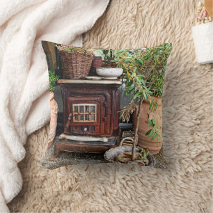 Yard Scene  Throw Pillow