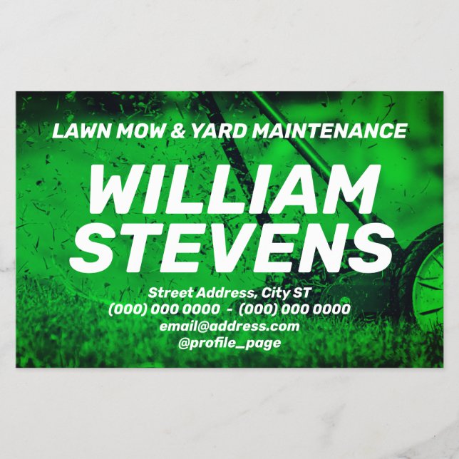 Yard service green tone flyer (Front)