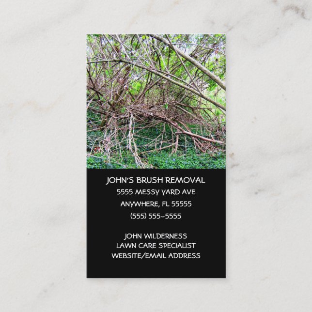 Yard Waste Removal Business Card (Front)