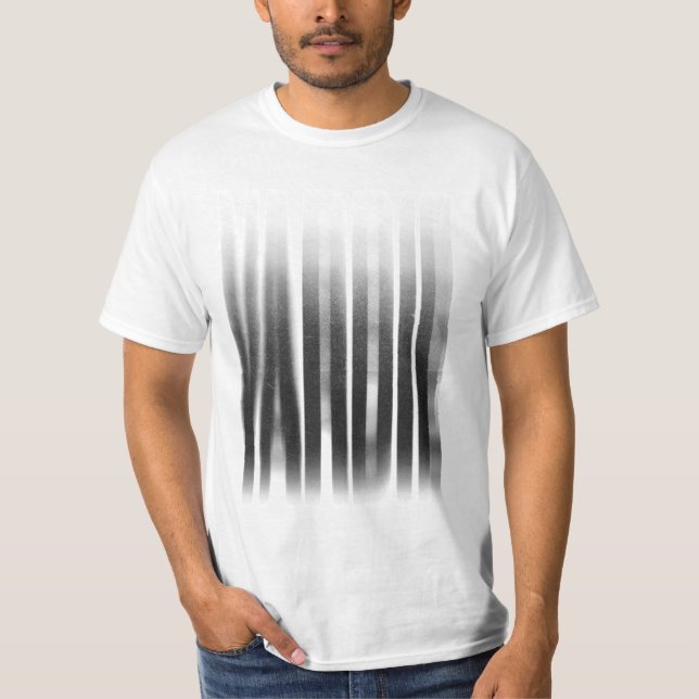 Yardie Blurred Effect Typography Reggae T-Shirt (Front)