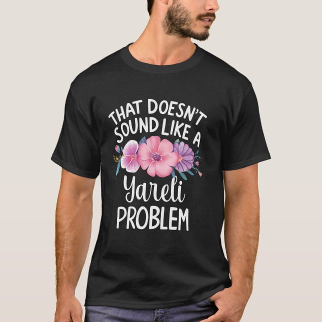 YARELI Personalized Cute Flower Girls YARELI Name  T-Shirt (Front)