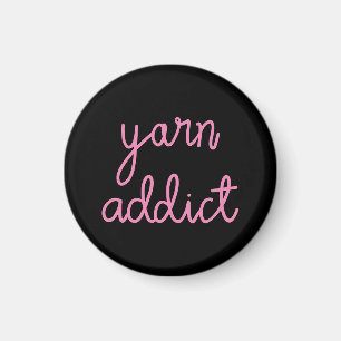 Yarn Addict Typography Magnet