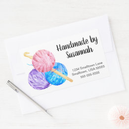 Yarn and Crochet Hook Business Sticker