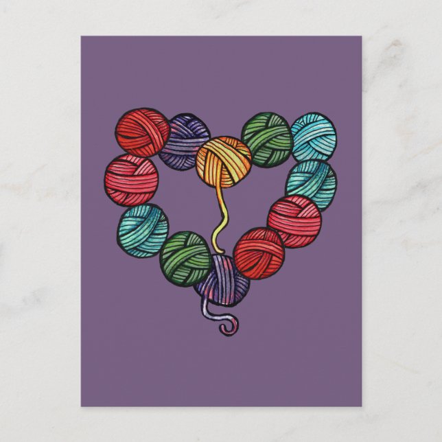 Yarn Ball Heart                                    Postcard (Front)