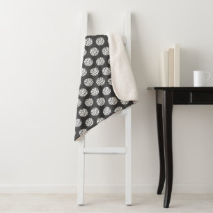 Yarn Ball Print Crafts {Dark} Sherpa Blanket