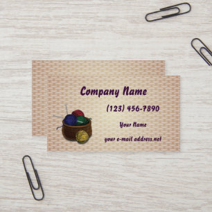 Yarn Basket Kitting Texture Business Card