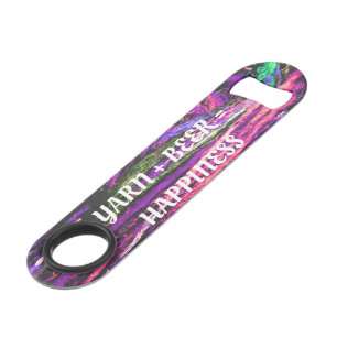 Yarn + Beer = Happiness Beer Bottle Opener Bar Key