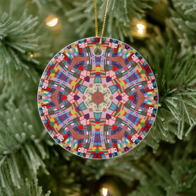 Yarn Bomb Series | Explosion 8 Ceramic Ornament (Tree)