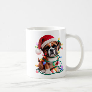 Yarn Boxer Dog Sewing Knitting Crocheting Christma Coffee Mug