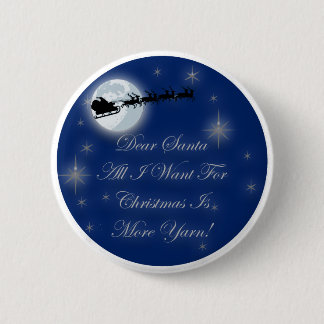 Yarn Christmas 2 Inch Round Button