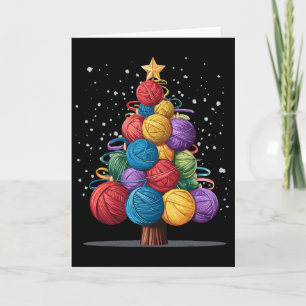 Yarn Christmas Tree Card