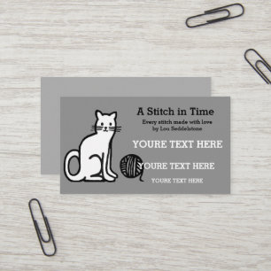 Yarn / Crochet / Knit Cat Business Card