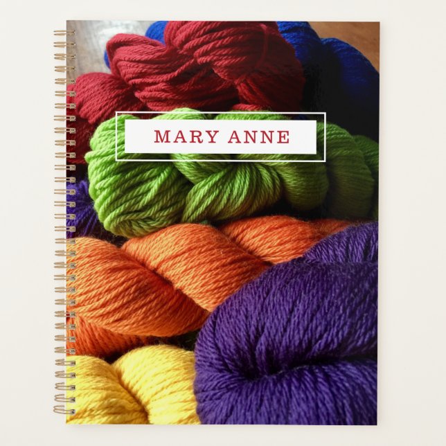 Yarn Crochet Knit Personalized Planner (Front)