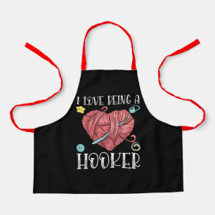 Yarn Crocheting Knitting Day Apron