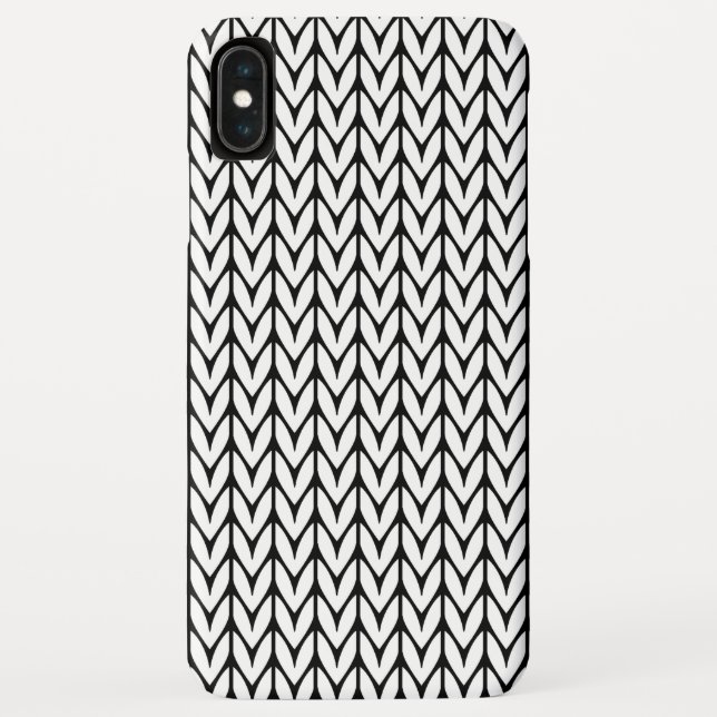 Yarn Design Chevrons Knit Style on Black Case-Mate iPhone Case (Back)