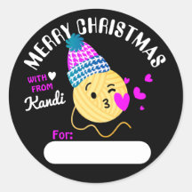 Yarn emoji kissy face knitting crochet Christmas