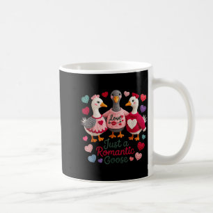 Yarn Funny Valentine Just A Romantic Goose Hearts Coffee Mug