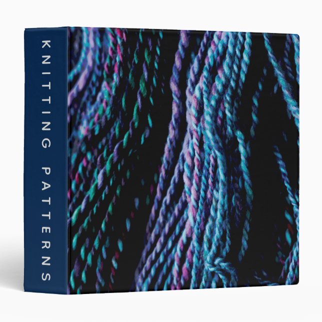 Yarn Handspun Knitting Patterns Photograph Purple Binder (Front/Spine)