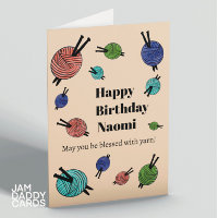 Yarn/Knitting/Crochet Customisable Birthday