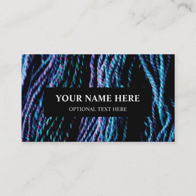 Yarn Knitting Handspun Texture Photograph Business Card (Front)