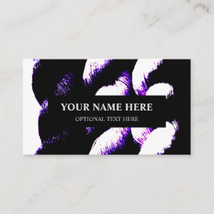 Yarn Knitting White Purple Black Business Card