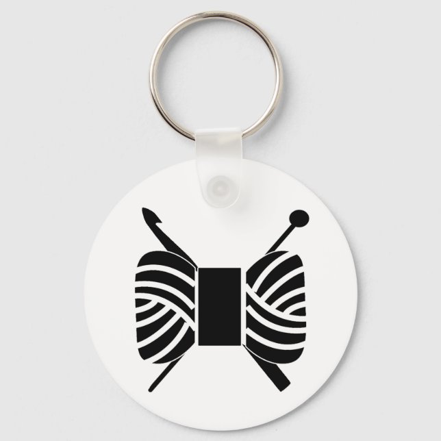 Yarn Logo Knit Crochet {Light} Keychain (Front)