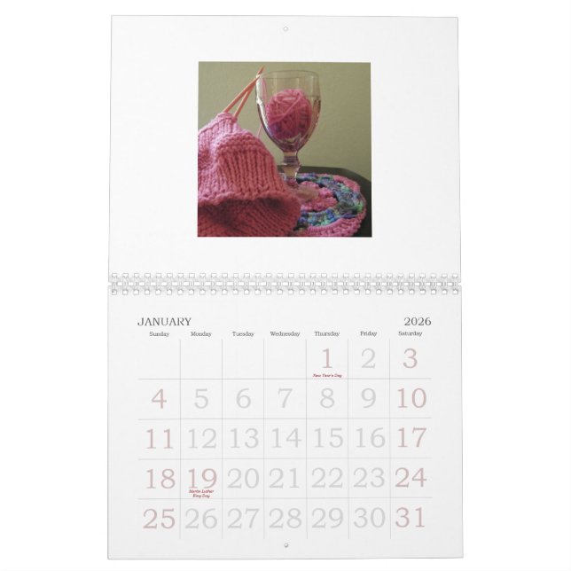 Yarn Lover's Calendar (Jan 2026)