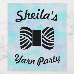 Yarn Party Crafts Gathering Wine Label