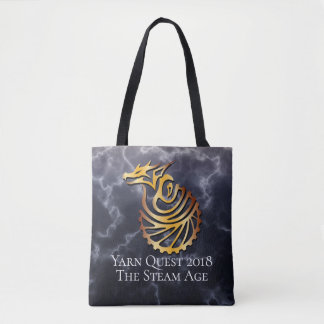 Yarn Quest The Steam Age All Over Tote Bag
