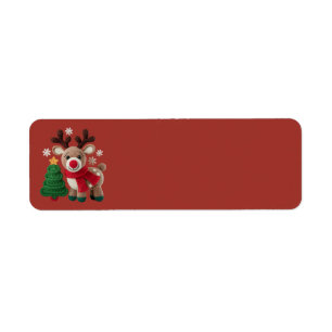 Yarn Rudolph Address Labels