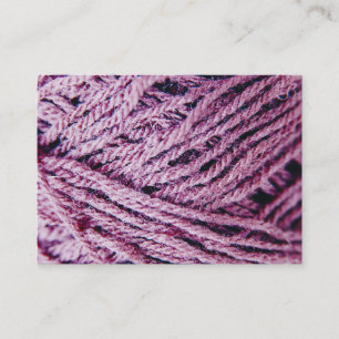 Yarn threads close-up photo custom business card