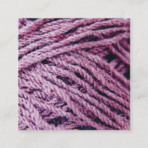 Yarn threads close-up photo custom calling card