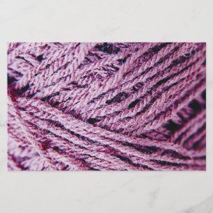 Yarn threads close-up photo custom flyer