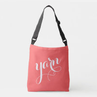 YARN! Typography White Calligraphy Coral