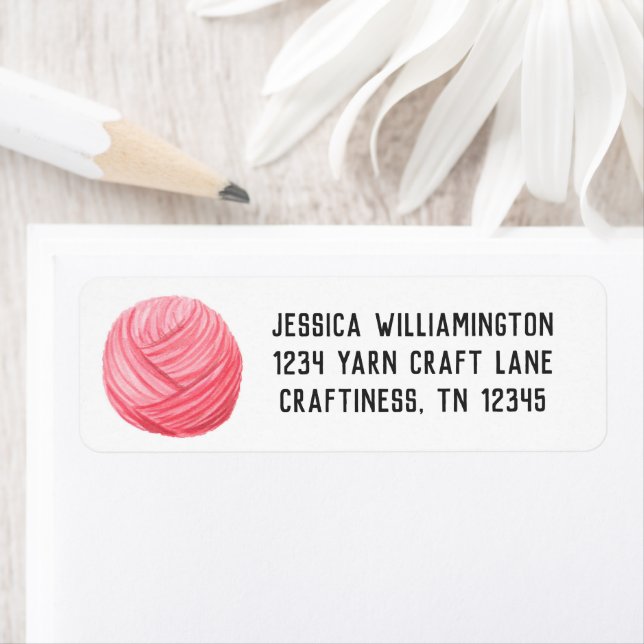 Yarn Watercolor Pink Craft Business (En situation)