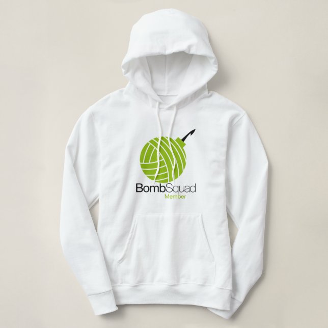 Yarnbombers BombSquad Ladies Hoodie (Design Front)