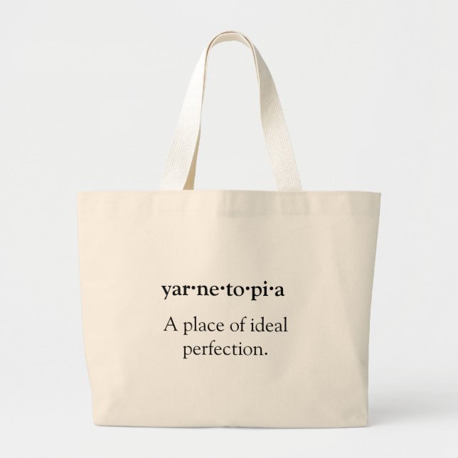 Yarnetopia 100% Natural Cotton Jumbo Tote Bag (Front)