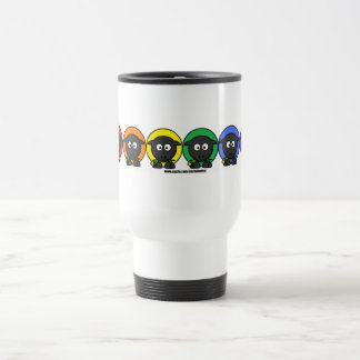 Yarnoholics Anonymous Fluffy Rainbow Sheep Travel Mug
