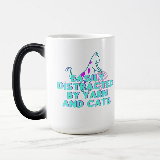 Yarns and Cats Magic Mug (Left)