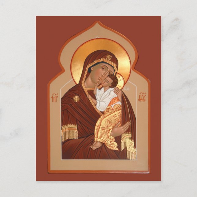 Yaroslavl' Mother of God Prayer Card (Front)