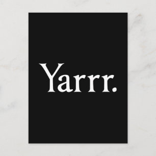 Yarrr Pirate Postcard