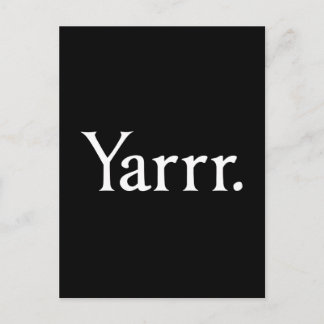 Yarrr Pirate Postcard