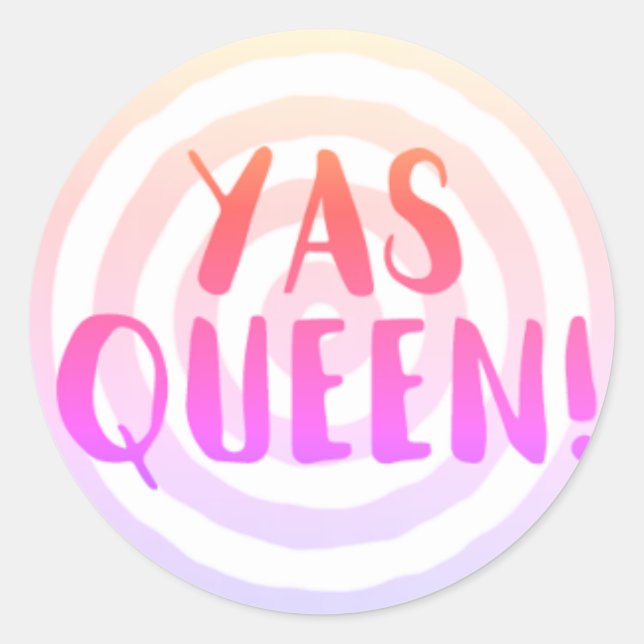 Yas Queen ! Stickers Bullseye Pink Circle (Devant)