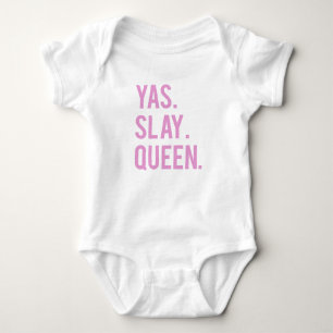 Yas Slay Queen Print 2 Baby Bodysuit