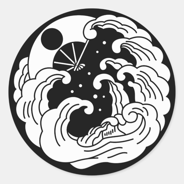 Yashima fan classic round sticker (Front)
