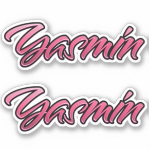 Yasmin faded pink sticker sticker embroiderset