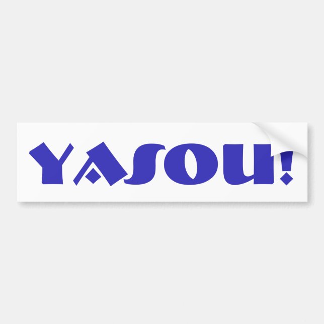 Yasou Greek Blessing Bumper Sticker (Front)