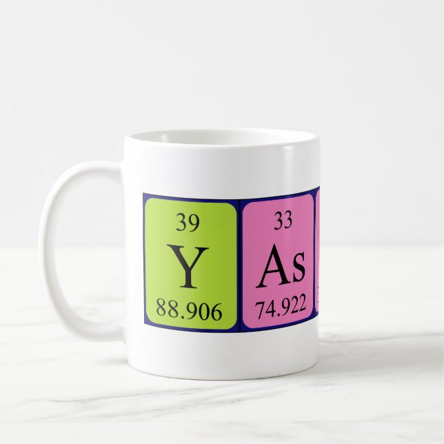 Yassin nom de table périodique tasse (Gauche)
