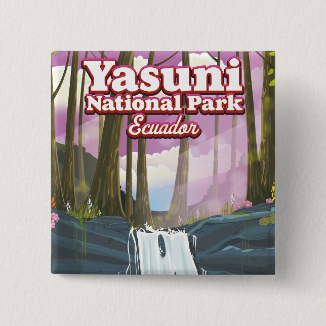 Yasuni National Park Ecuador 2 Inch Square Button (Front)