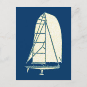 yatching laser class postcard